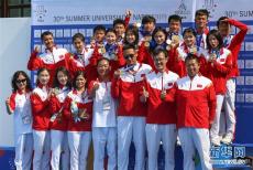 中國隊獲得大運會男、女跳水團體金牌