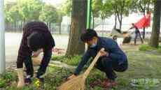抗疫情，迎開學，湖南沅江三中開展校園衛(wèi)生清掃主題黨日