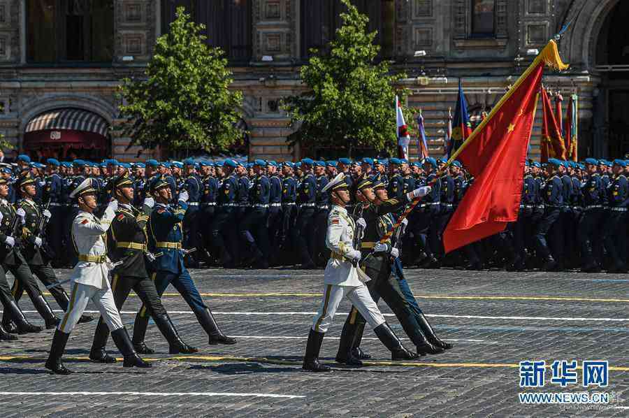 (國際)(3)中國人民解放軍儀仗方隊參加俄羅斯勝利日閱兵