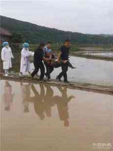 暖心！老人因病暈倒跌入爛泥田 危民警及時趕到化險！