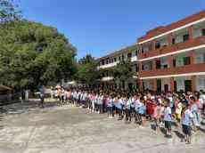 沅江新灣鎮(zhèn)楊閣老學校：舉行防踩踏應(yīng)急演練活動