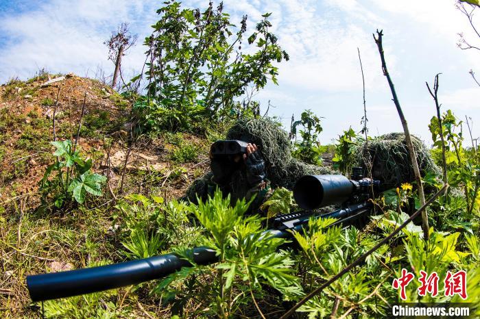 狙擊手隱蔽狙擊目標(biāo)?！≡览?攝