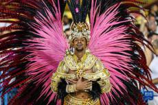 巴西里約熱內(nèi)盧舉行狂歡節(jié)桑巴巡演活動(dòng)