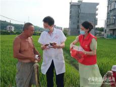 新寧公益人深入田間地頭免費送上防暑藥品