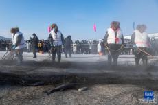 黑龍江牡丹江：鏡泊湖上冬捕忙