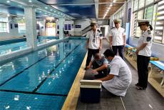 安徽廬江：檢查游泳場館