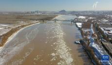 黃河濟南段出現(xiàn)淌凌