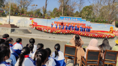 新田縣驥村中心小學：紅色經(jīng)典誦讀?校園飄溢書香