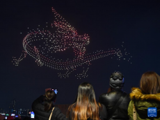 香港舉辦無(wú)人機(jī)燈光秀