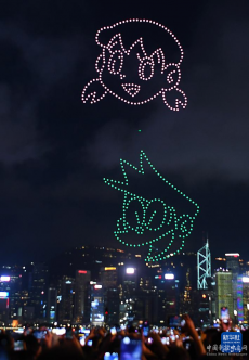 香港舉辦“哆啦A夢”主題無人機表演