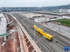 西部地區(qū)最大高鐵樞紐重慶東站進(jìn)入線路精調(diào)階段