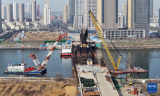 天津海河“開(kāi)啟橋”建設(shè)穩(wěn)步推進(jìn)