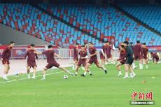 浙江杭州：中澳兩國(guó)國(guó)家隊(duì)備戰(zhàn)世界杯預(yù)選賽