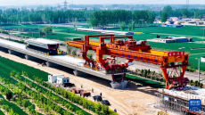 雄商高鐵梁鄆段完成全部箱梁架設