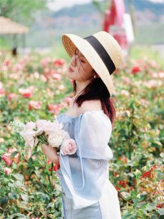 長(zhǎng)沙鵝洲島：玫瑰花盛開(kāi)游人來(lái)