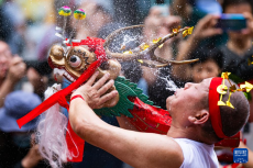 澳門舉辦“魚行醉龍節(jié)”大巡游活動