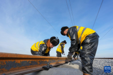 我國(guó)在建最北高鐵哈伊高鐵全線鋪軌貫通